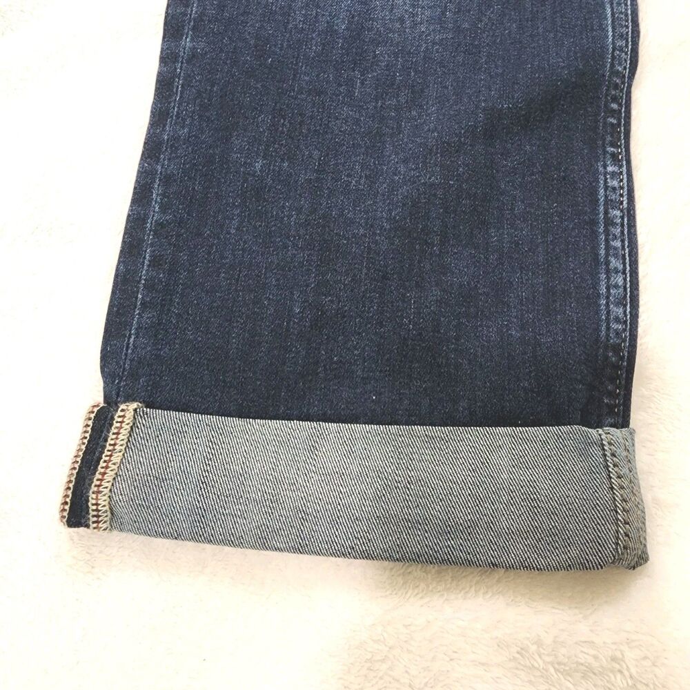 Silver Jeans Womens W32 x L22 Avery Capri Mid Rise Super Stretch Dark Wash Blue - Picture 6 of 10